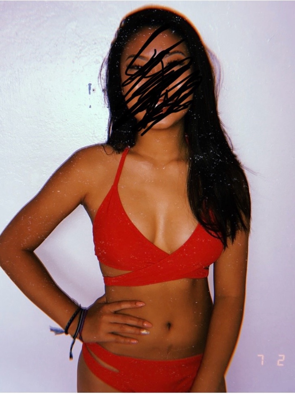 Zalful red swimsuit set